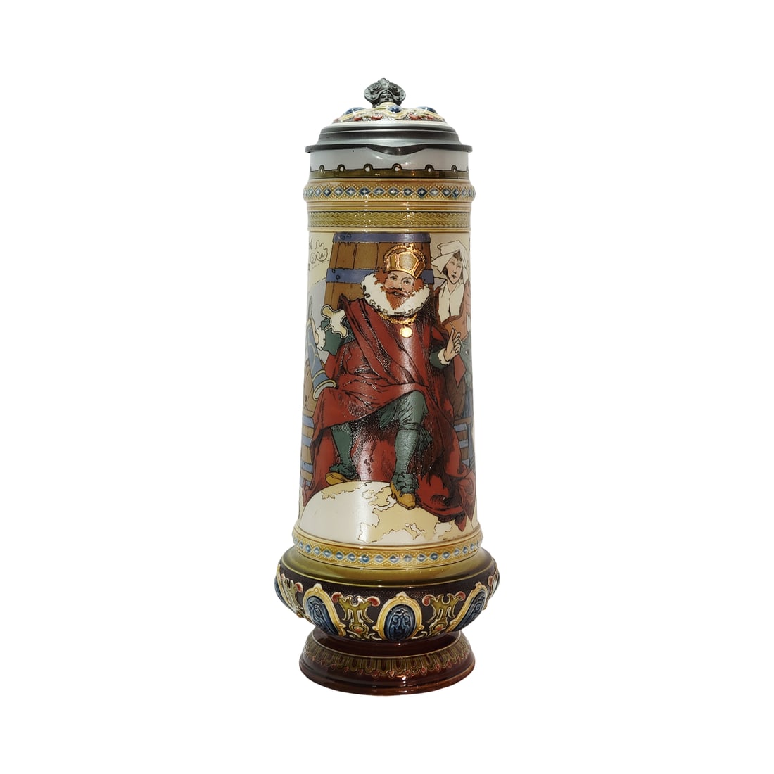 Villeroy & Boch Mettlach Stein #2107, German Beer Stein, Gambrinus Rex (1 of 19)
