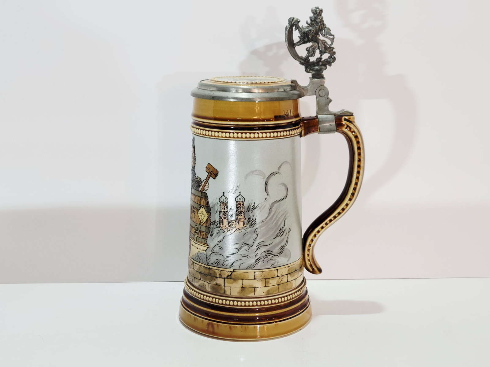 Villeroy & Boch Mettlach Stein #2767, German Beer Stein, Munich Child - 3