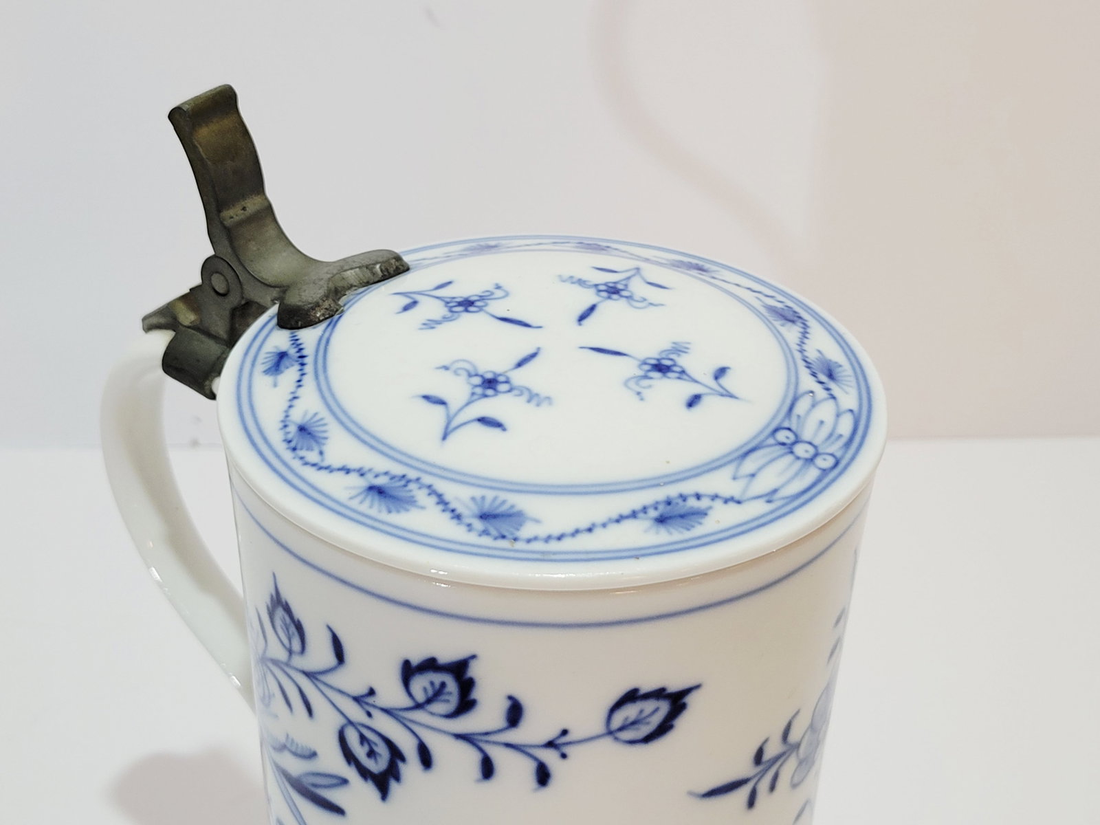 Porcelain Stein, German Beer Stein, Onion Pattern Stein - 11