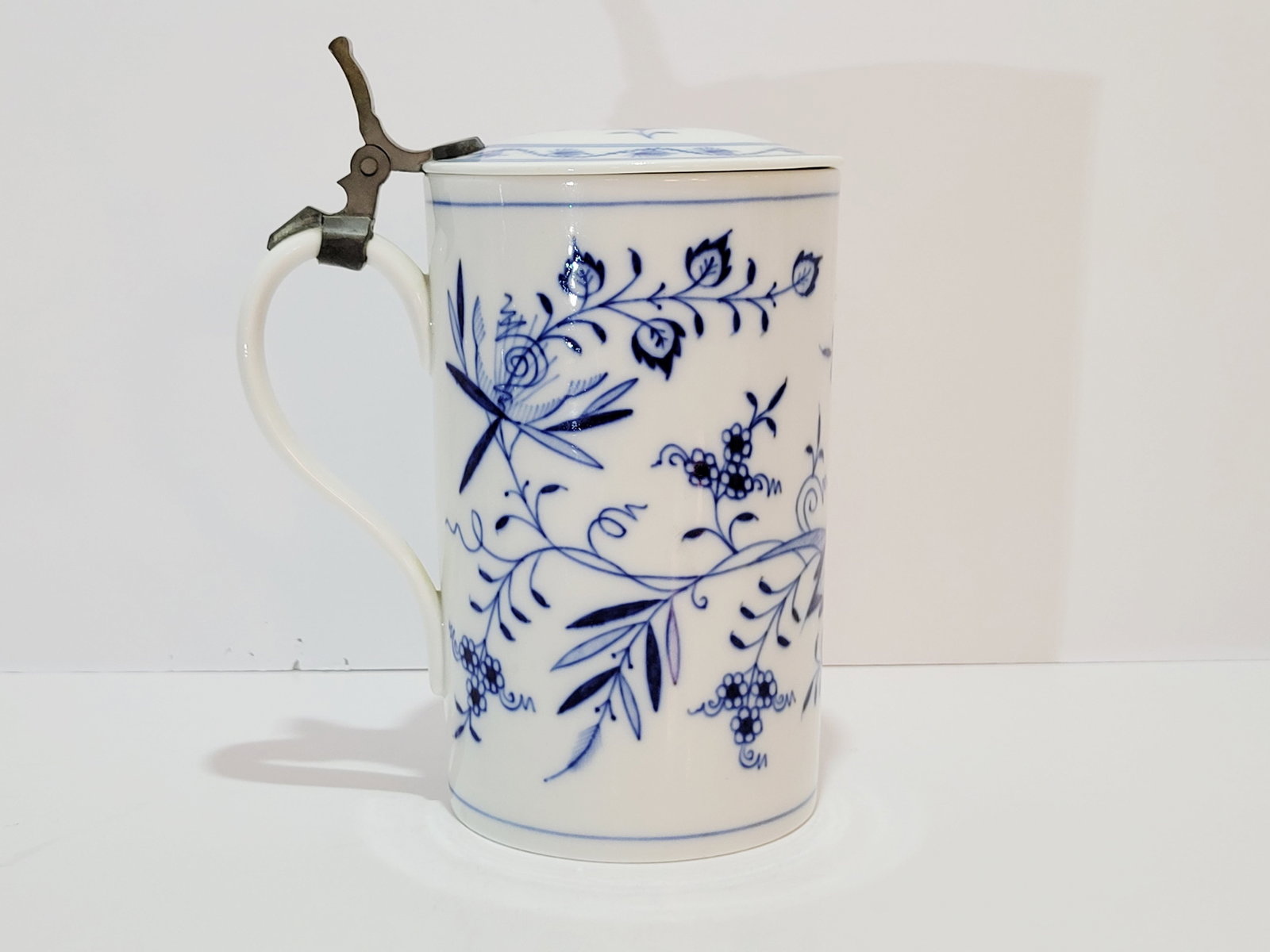 Porcelain Stein, German Beer Stein, Onion Pattern Stein - 2