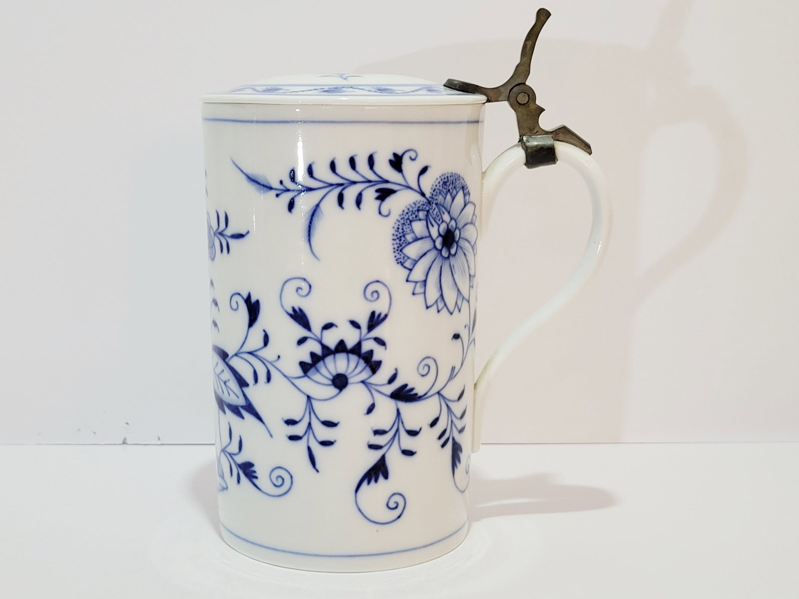 Porcelain Stein, German Beer Stein, Onion Pattern Stein - 3