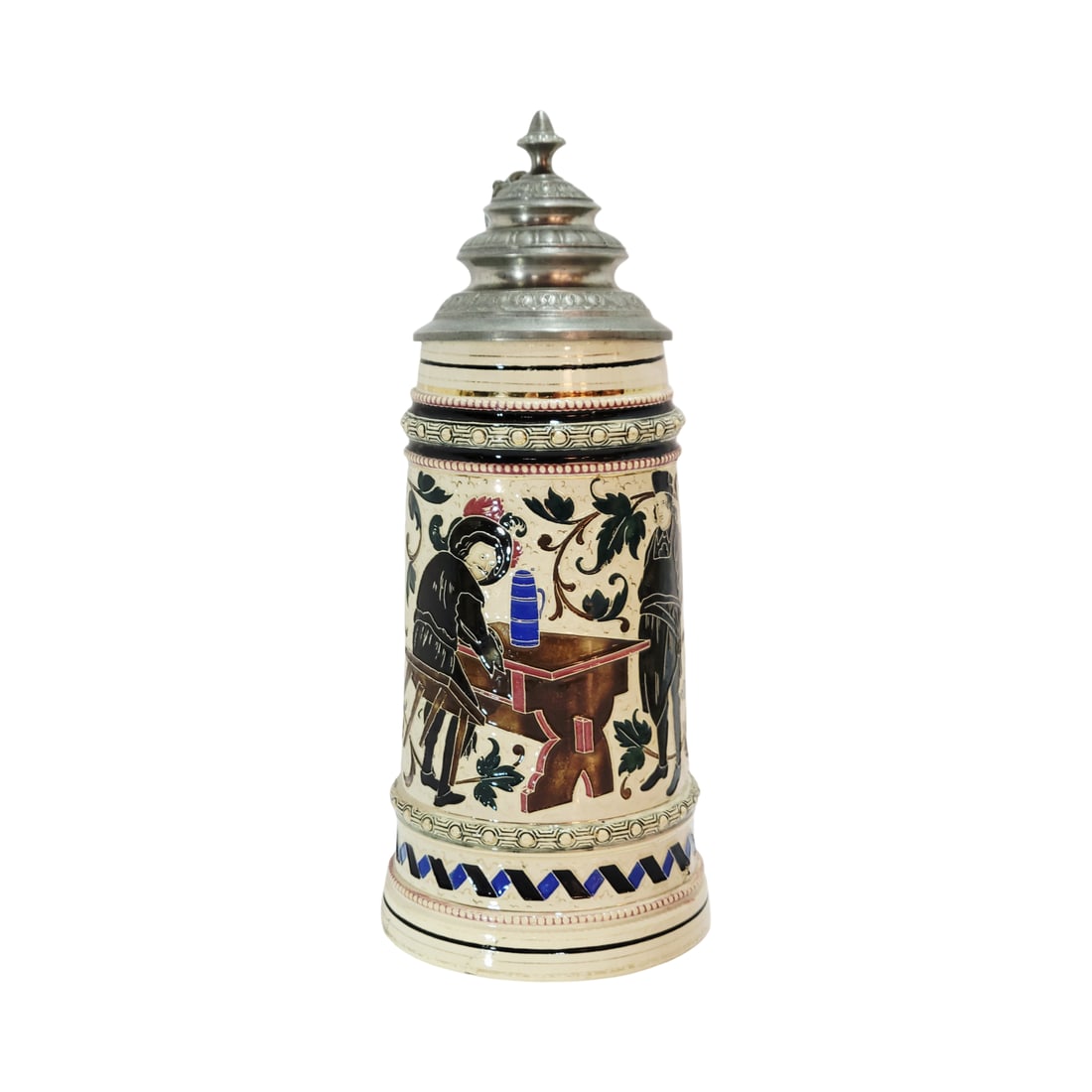 Adolf Diesinger #1241, German Beer Stein, Tavern Scene (1 of 11)