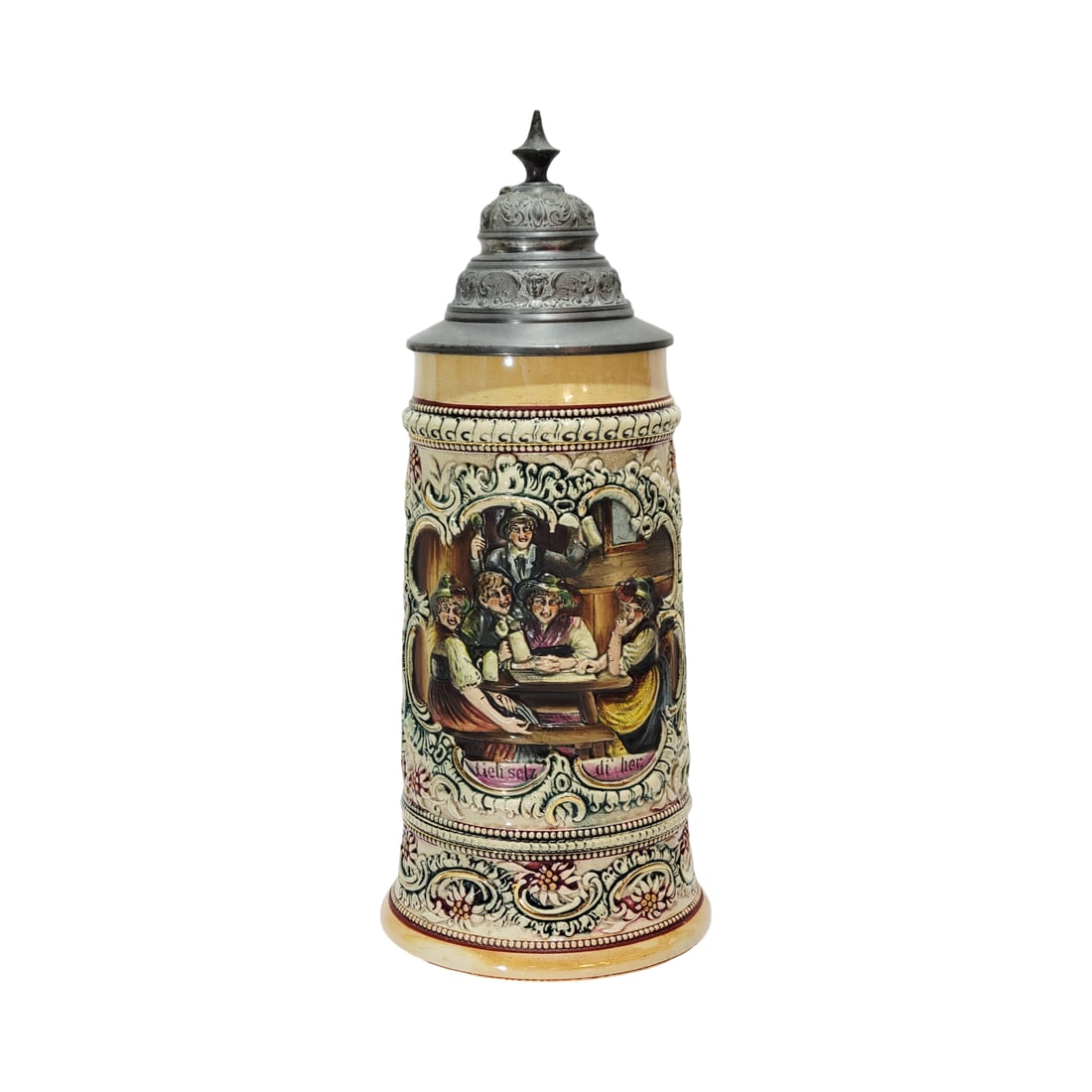 Adolf Diesinger #200, German Beer Stein, Tavern Scene (1 of 10)