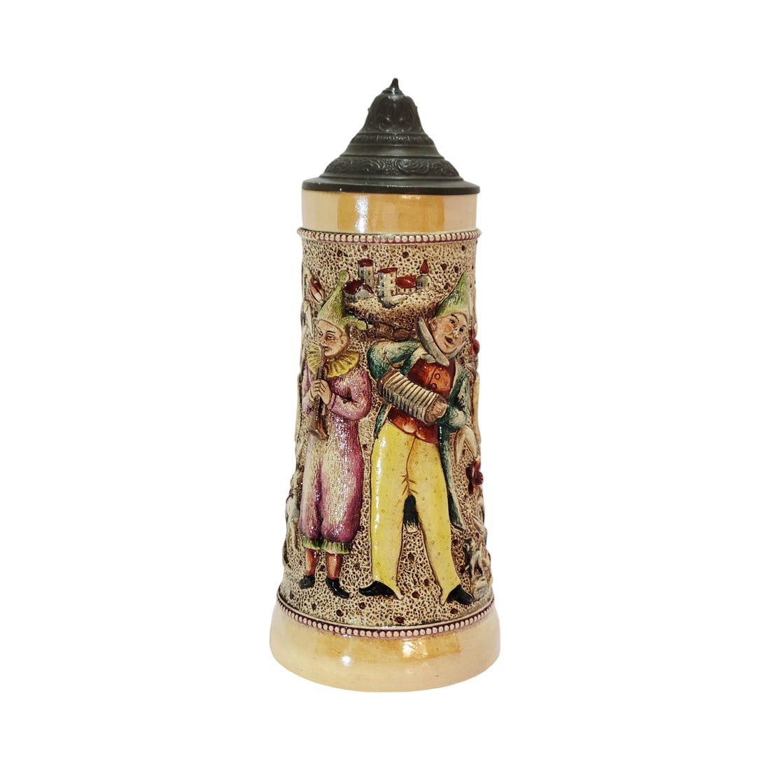 Adolf Diesinger #762, German Beer Stein, Clown Musicians (1 of 12)