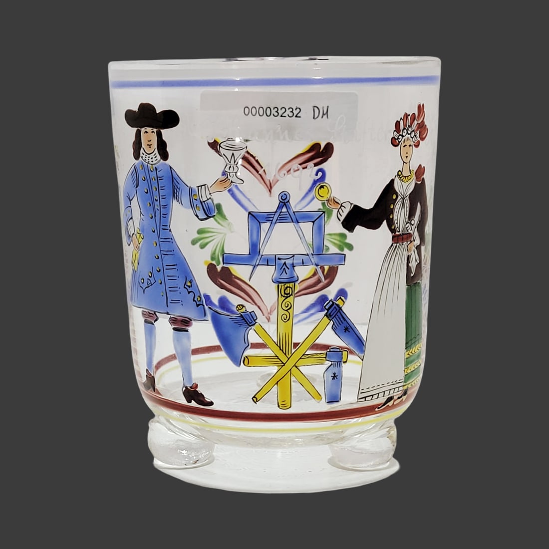 Biedermeier Period Beaker, Bohemian Beaker, Architect Occupational Beaker - Johannes Stifter (1 of 14)
