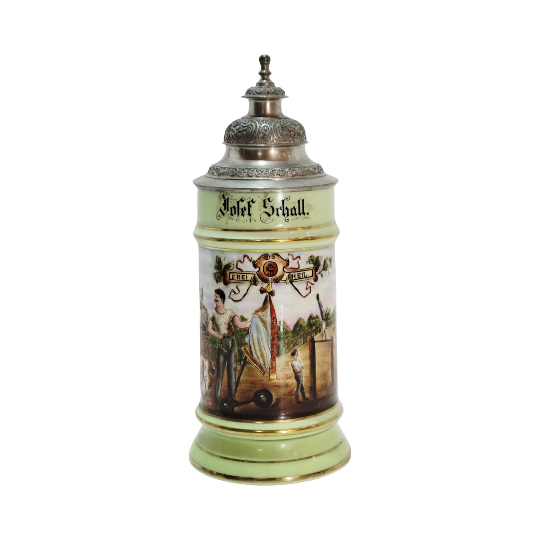 Porcelain Stein, German Beer Stein, Gymnastics Stein (1 of 15)
