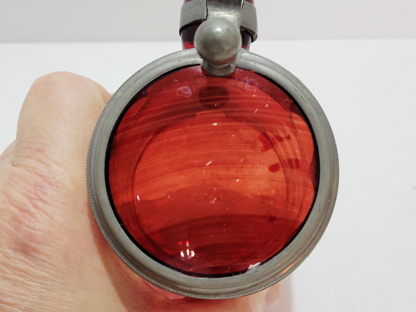 Glass Stein, Bohemian Beer Stein, Ruby Stag Stein - 10