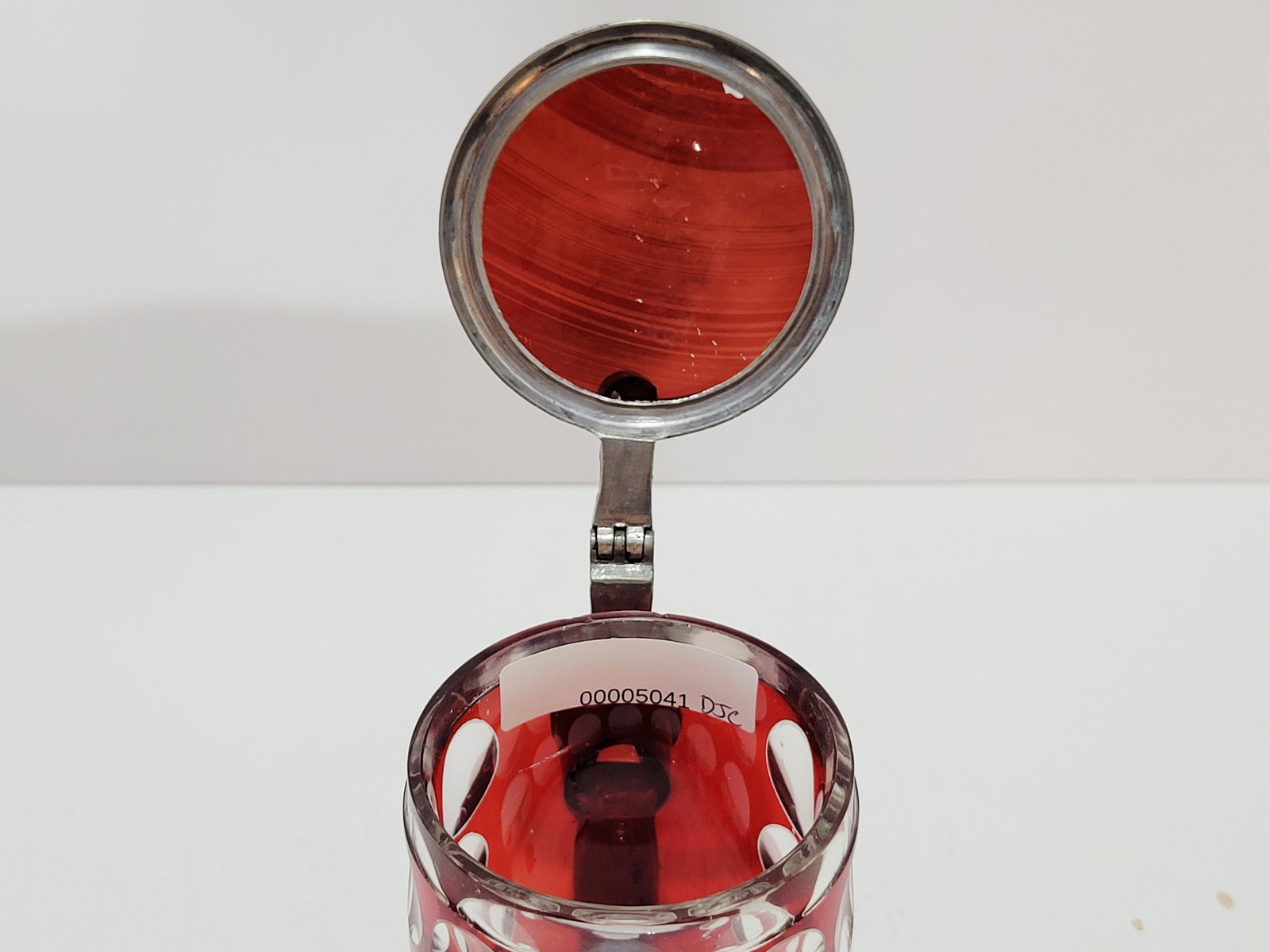 Glass Stein, Bohemian Beer Stein, Ruby Stag Stein - 11