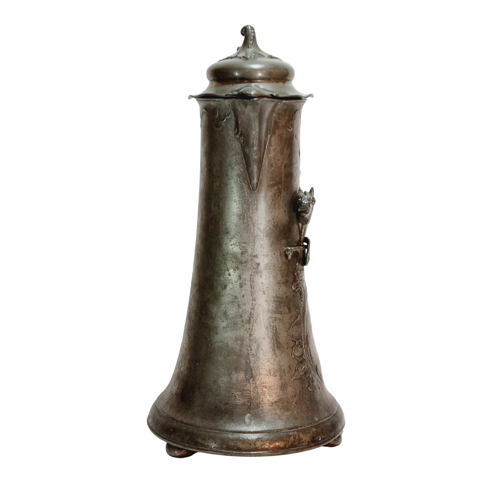 Kayserzinn Pewter Pitcher #4059, German Beer Stein, Horse Themed Pitcher (1 of 10)