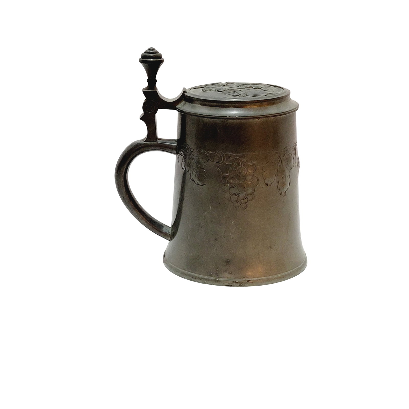 Pewter Stein, German Beer Stein, Grapevine Stein - 2