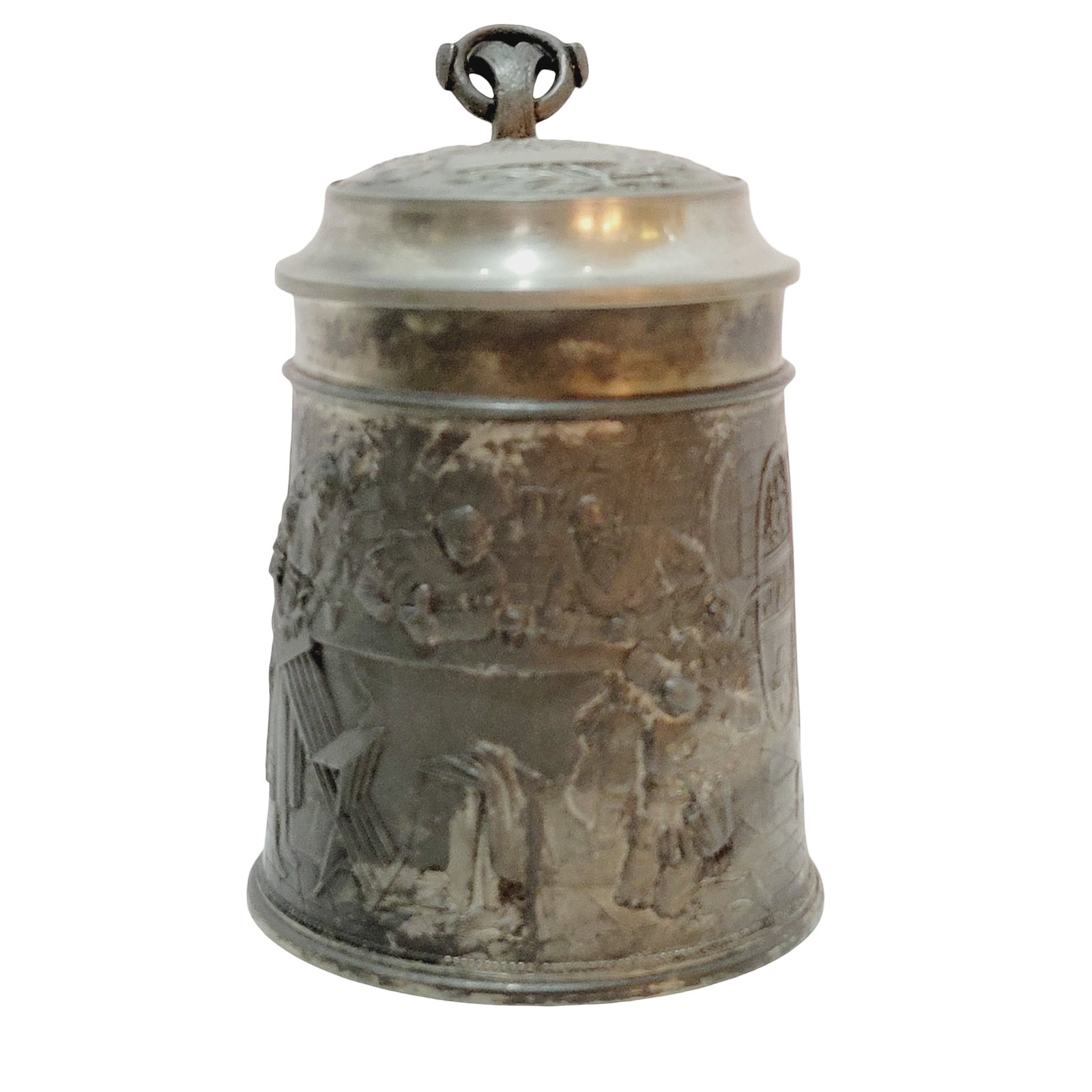 Felsenstein & Mainzer Stein, German Beer Stein, Maiden Serving Soldiers (1 of 10)