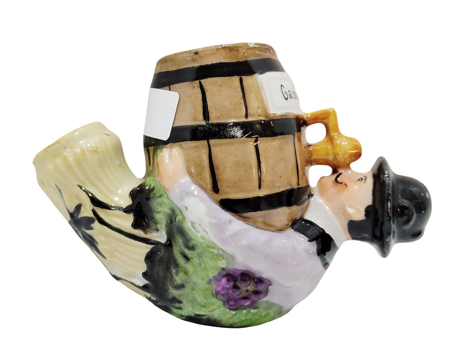 Pipe Bowl, German Pipe Bowl, Man Drinking from Barrel (1 of 6)
