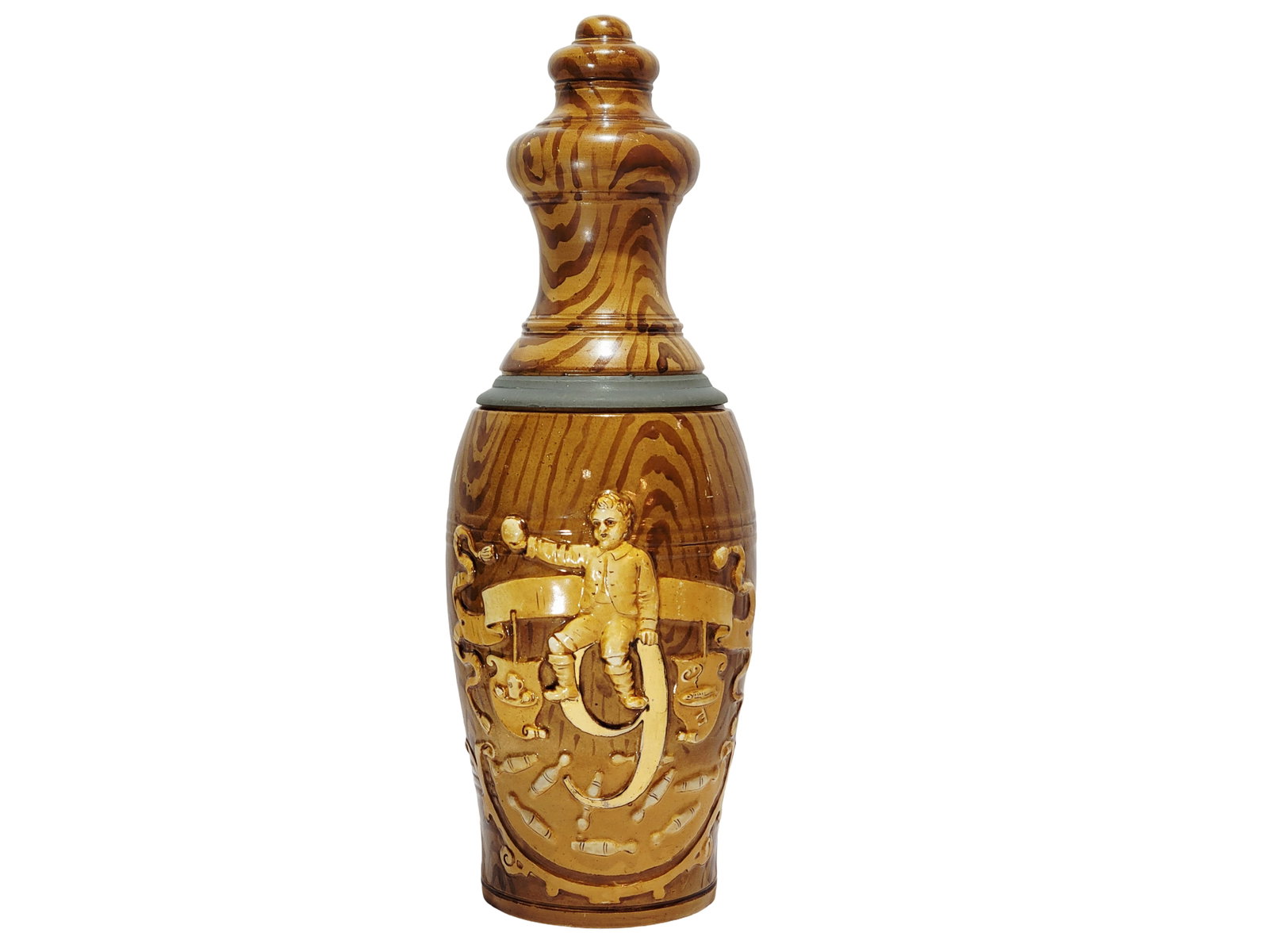 Reinhold Hanke #1186, German Beer Stein, Large Bowling Pin (1 of 9)