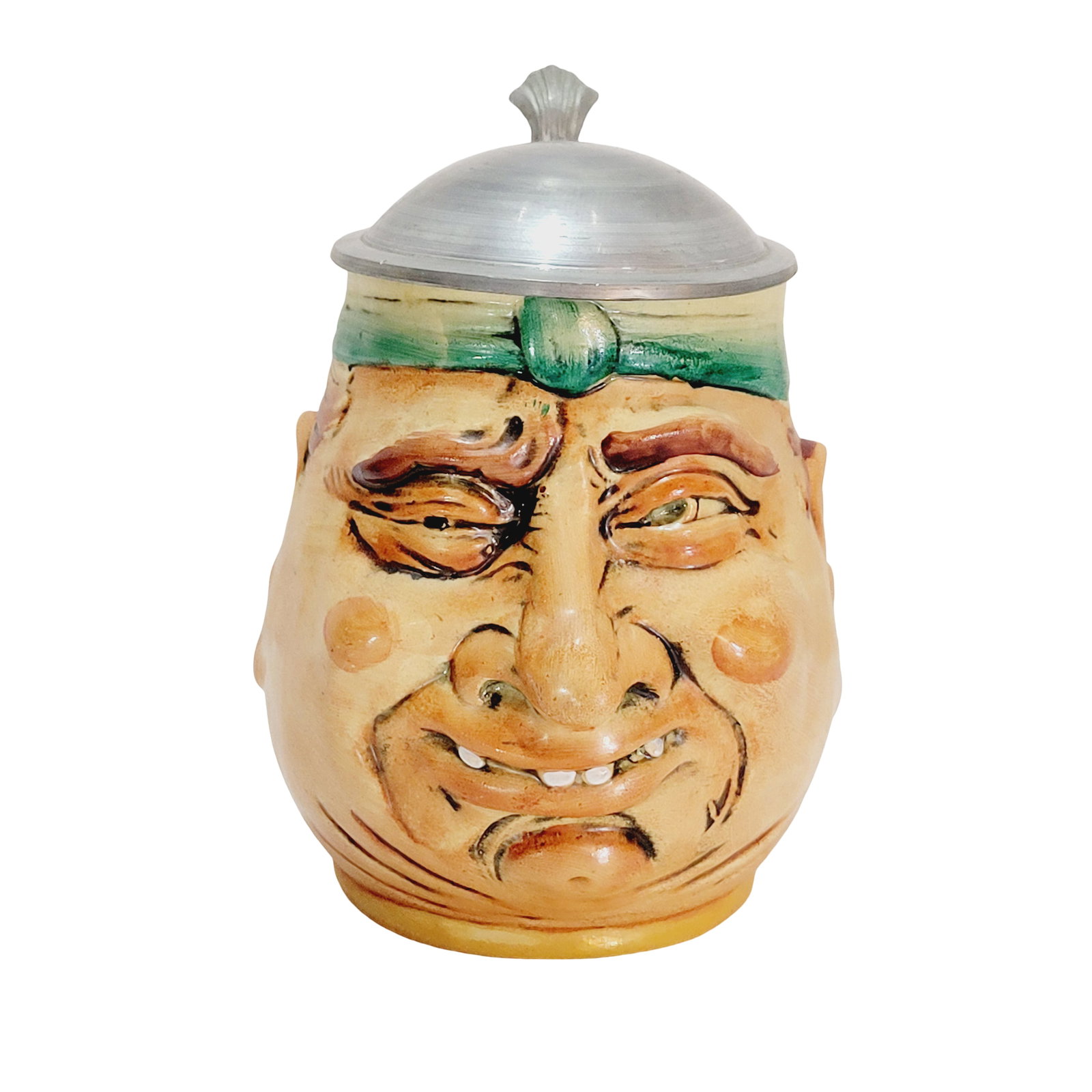 Eckert & Engler #4, German Character Stein, Man with Green Head Band (1 of 9)
