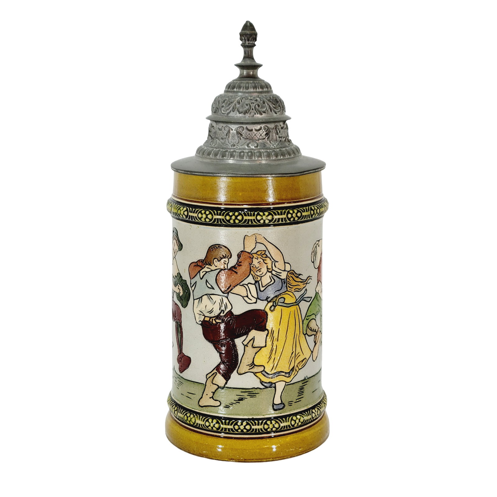 Hauber & Reuther #480, German Beer Stein, Dancers (1 of 10)