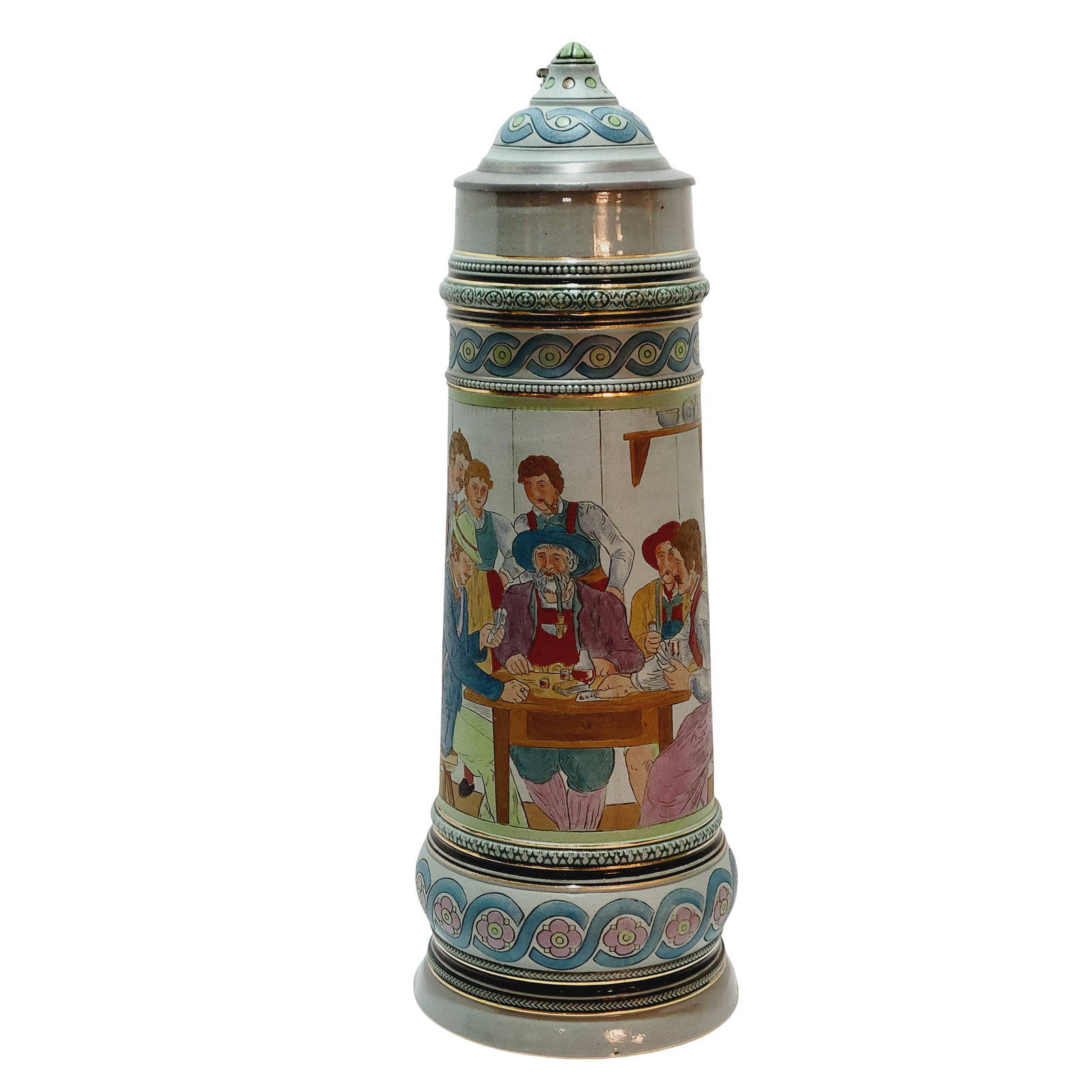 Simon Peter Gerz #1347, German Beer Stein, Card Game (1 of 14)