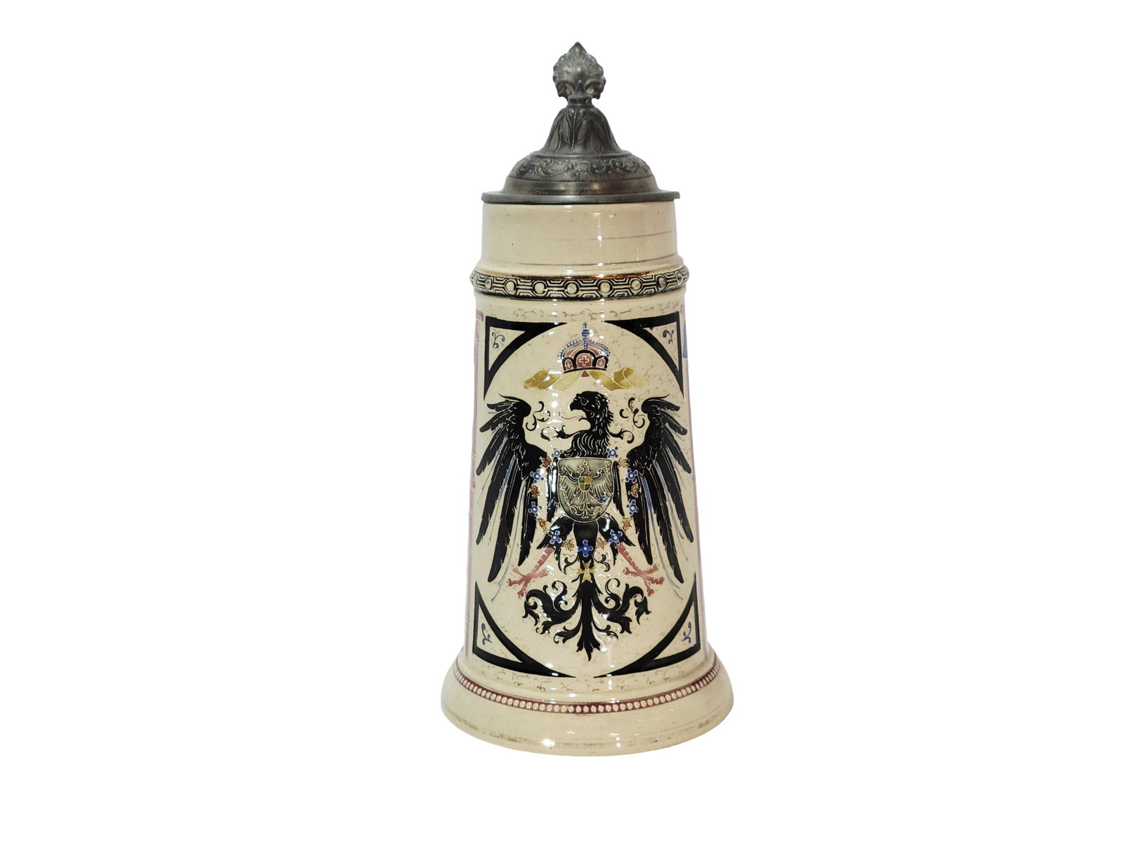 Adolf Diesinger #1306, German Beer Stein, German Imperial Eagle (1 of 12)