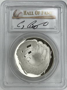 Craig Biggio Signed Silver $1 Baseball Coin PCGS: Craig Biggio Signed Silver $1 Baseball Coin PCGS Year: 2014 Weight: 1oz Purity: .999 Grade: PR70 by PCGS Celebrate the legacy of Hall of Famer Craig Biggio