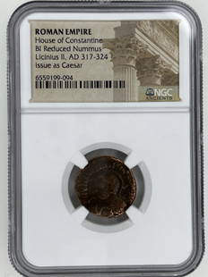Roman Empire B1 Reduced Nummus AD 317-324: Roman Empire B1 Reduced Nummus AD 317-324 Licinius II NGC A Glimpse into Ancient History: Dive deep into the annals of time with this remarkable Roman Empire B1 Reduced Nummus, minted between AD 317-3