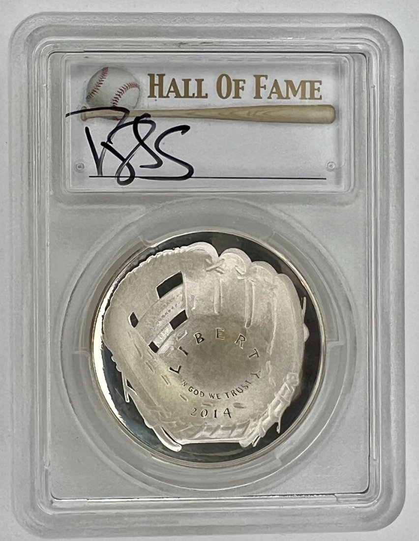 Darryl Strawberry Signed Silver Baseball Coin PCGS (1 of 2)