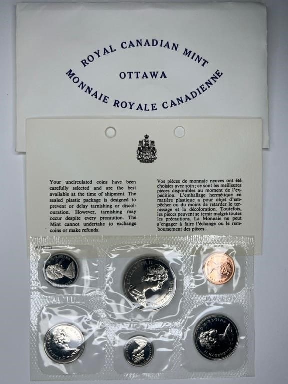 1972 Canadian Proof Set 5 Coins OGP (1 of 4)