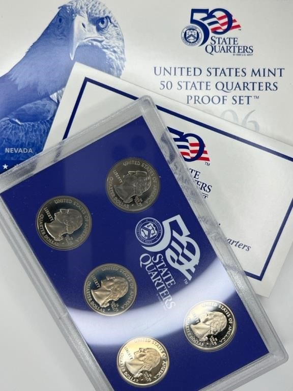 US Mint 2006 Proof Quarter Set, NV, NE, CO, ND, SD (1 of 4)