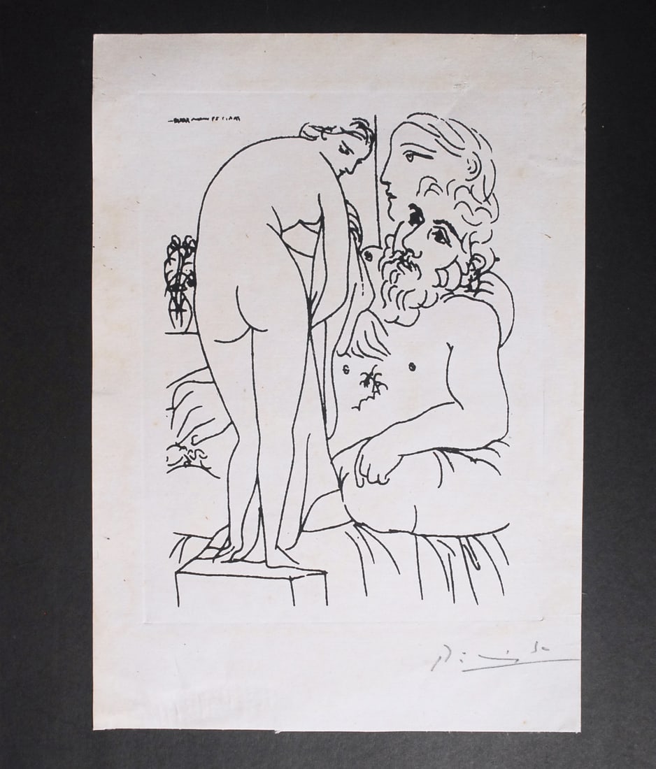 Picasso Lithograph: Pablo Picasso lithograph. Signed Picasso. Size: 185 x 260mm Pablo Picasso is probably the most important figure of the 20th century, in terms of art, and art movements that occurred over this period. 