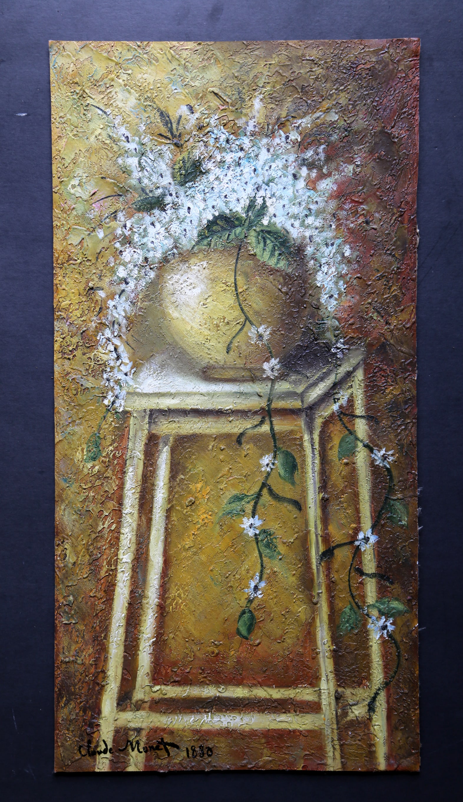 Claude Monet Oil Painting on Canvas: Claude Monet oil on canvas Glued on board. SIZE: 304 X 607mm Claude Monet was the leader of the French Impressionist movement, literally giving the movement its name. As an inspirational talent and pe