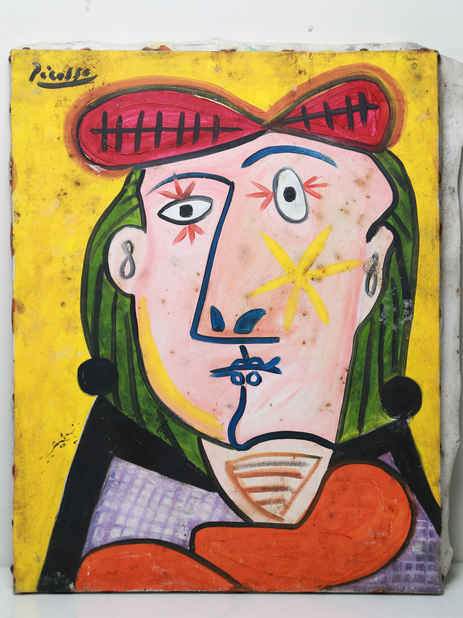 Pablo Picasso Oil on Canvas with COA: Pablo Picasso Oil on Canvas with COAPABLO PICASSO OIL ON CANVAS with COA. From a private art collector. He is now 86 years old. Please look closeup on all the photos here. Sold as it original conditio