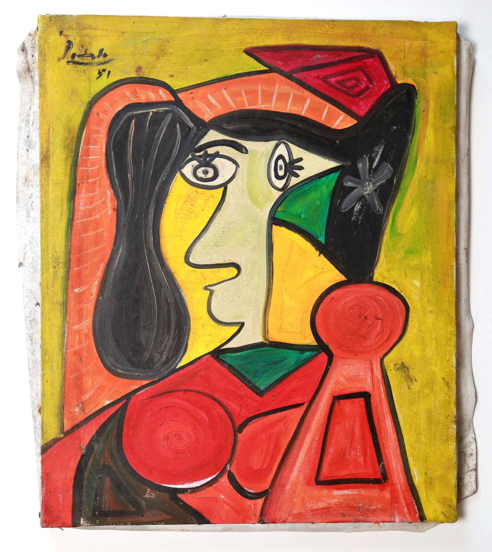 PABLO PICASSO OIL ON CANVAS + CERTIFICATE OF AUTHENTICITY (1 of 13)