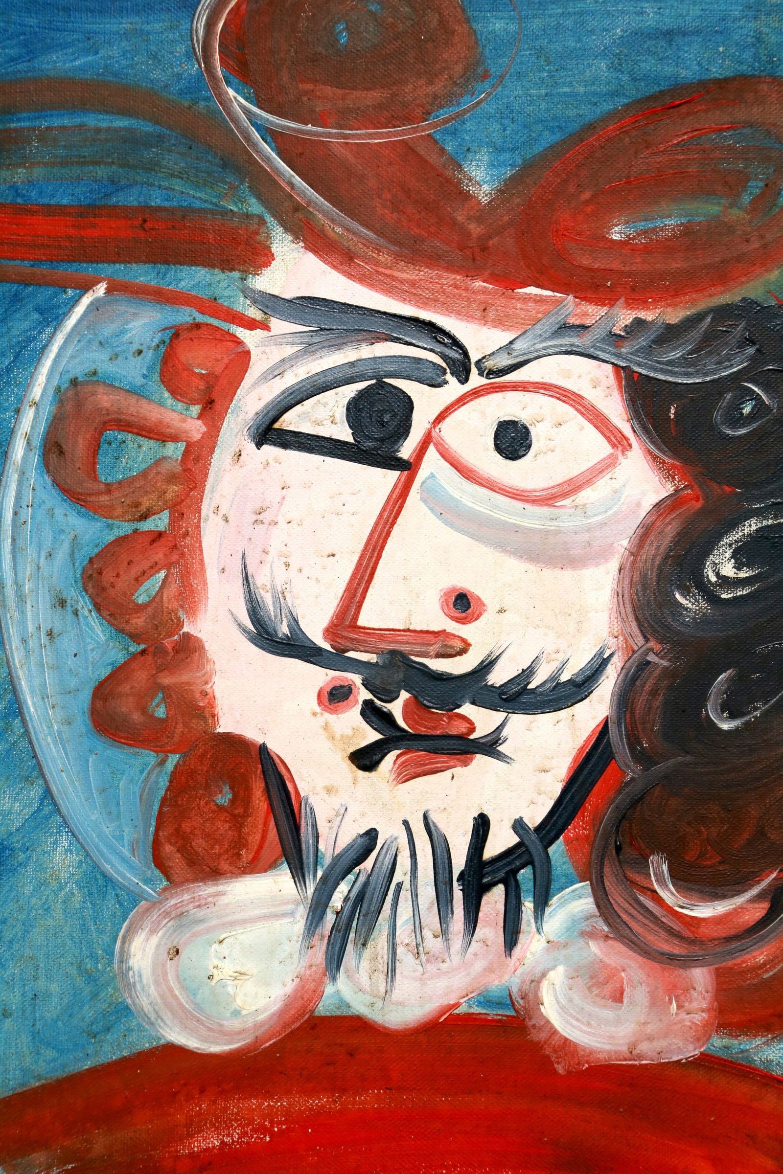 Pablo Picasso "MUSKETEER WITH RED HAT" Oil on Canvas + COA (1 of 11)