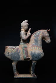 Chinese Ceramic Horse from Tang Dynasty (618 - 908) (1 of 8)
