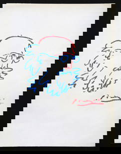 Pablo Picasso drawing on Paper signed picasso + COA: Pablo Picasso Painting on Paper PABLO PICASSO (25 October 1881 – 8 April 1973) TITLE: Unknown Material: Crayon on Paper Signature: PICASSO Condition report : painting in fairly good condition with s