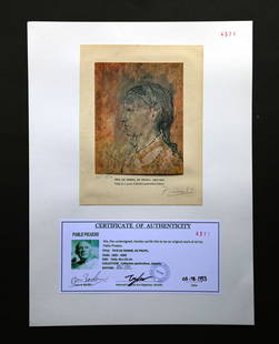 Original Picasso Lithograph Print with COA: Original Picasso Lithograph Print with COASIZE: 275 x 375mmPablo Picasso is probably the most important figure of the 20th century, in terms of art, and art movements that occurred over this period. B