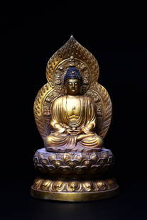 TIBET Bronze Shakyamuni Amitabha Buddha Statue: Seated Tibet Bronze Shakyamuni Amitabha Buddha Statue Size: 31cm height Estimate shipping fee for this item is around $550 The Condition Report states Boc Auction House's reasonable opinion as to the
