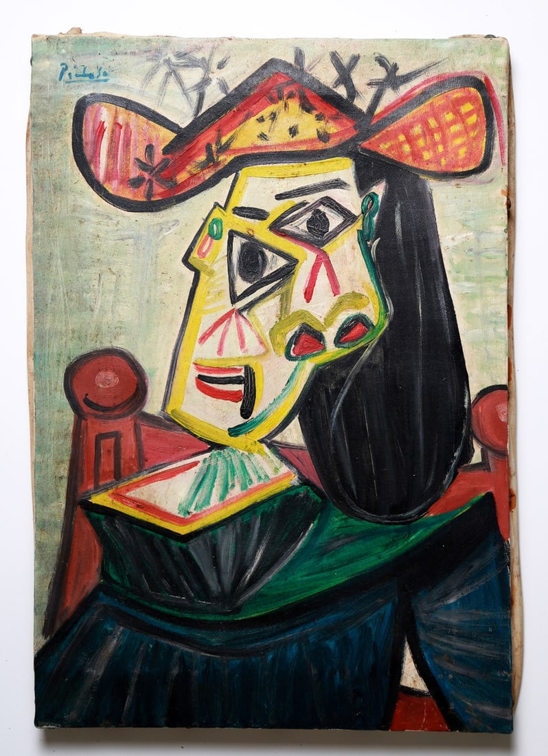 PABLO PICASSO Oil on Canvas Signed Picasso (1 of 8)