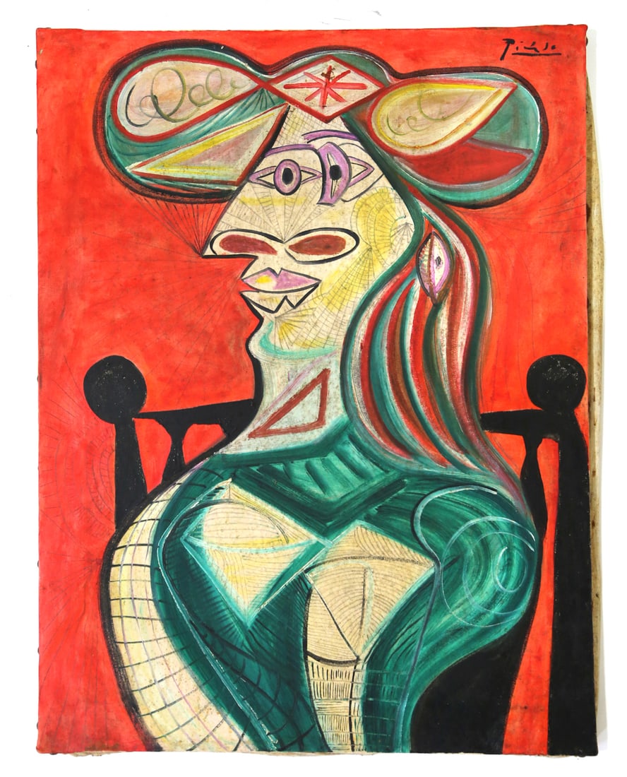 PABLO PICASSO Oil on Canvas + COA (1 of 10)