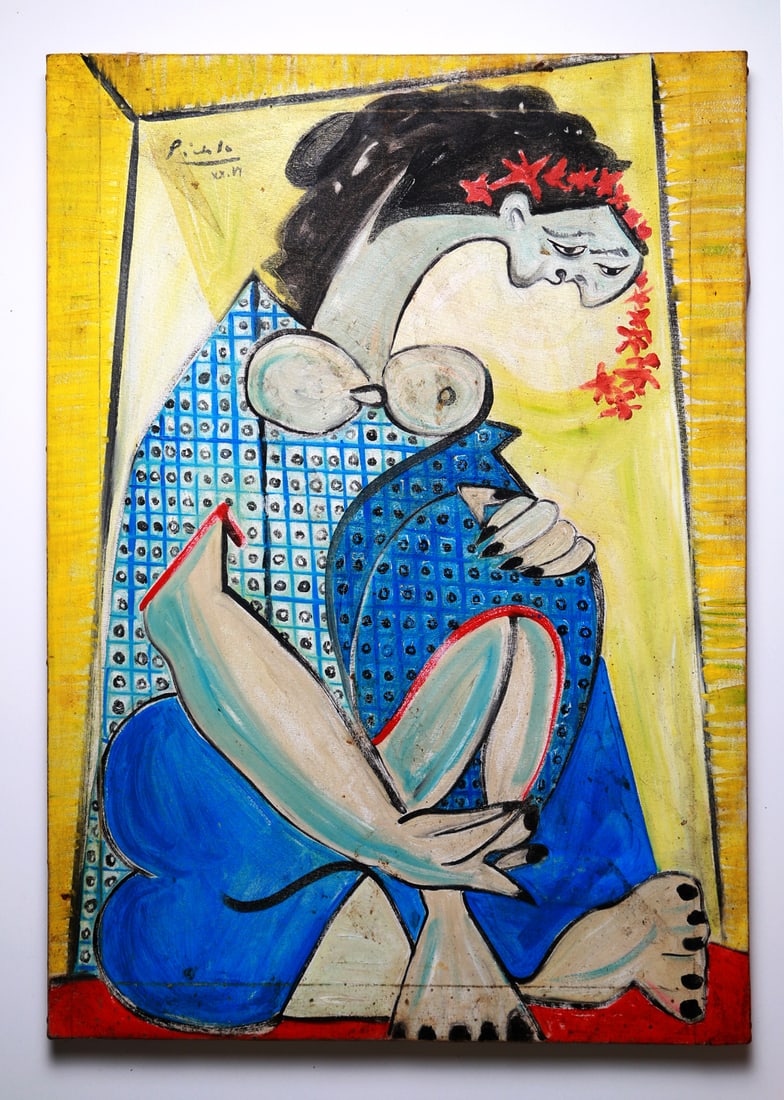 Picasso Oil on Canvas Signed Picasso XX.VI (1 of 9)