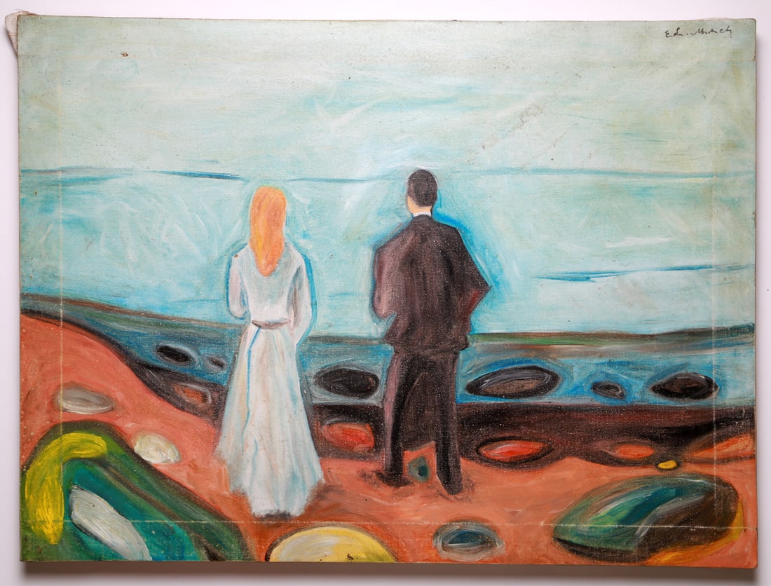 Edvard Munch (1863–1944) Oil on Canvas: Edvard Munch (1863–1944) Oil on Canvas Edvard Munch (1863–1944) was a Norwegian painter and printmaker whose intense, evocative style laid the groundwork for modern Expressionism. Best known for h