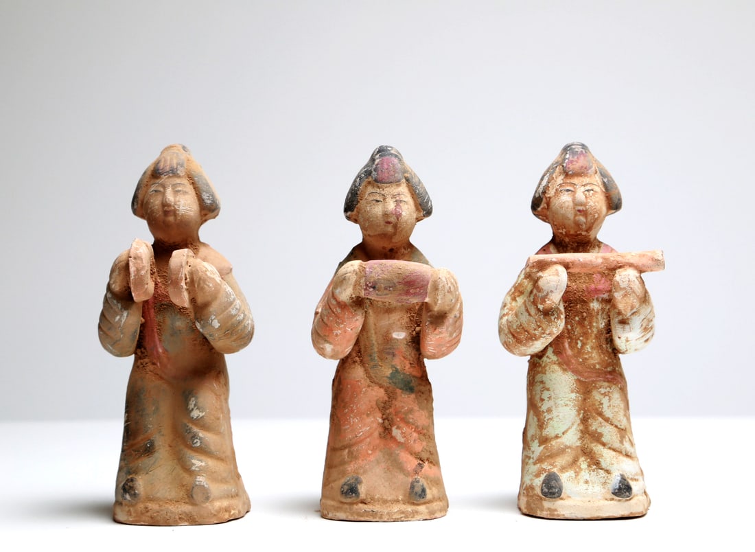 Three Chinese Statue Pottery (1 of 5)
