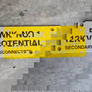 INDUSTRIAL BANK NO.1 12KV POTENTIAL PORCELAIN DISPLAY SIGN
