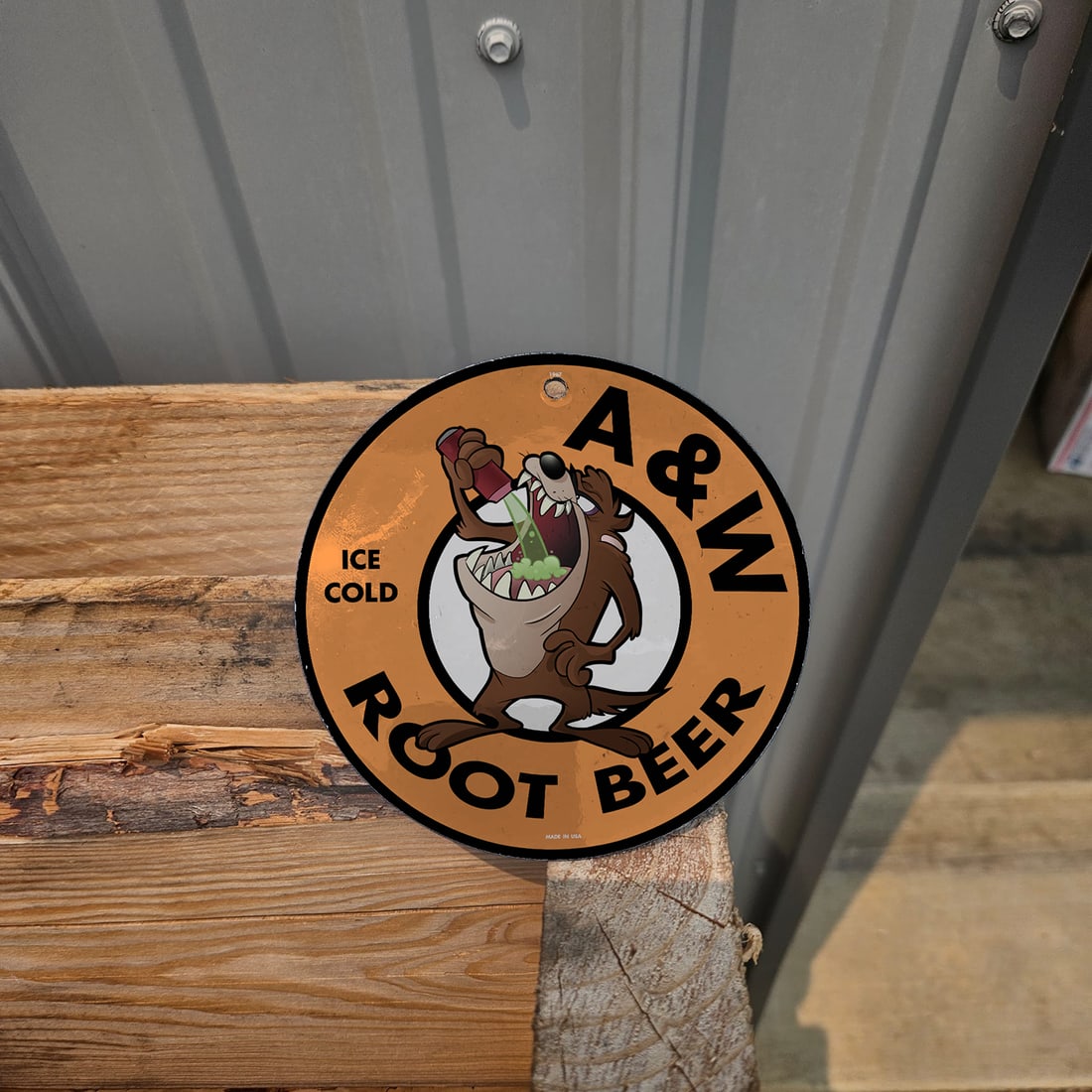 1967 A&W Root Beer 4.5-Inch Porcelain Sign (1 of 12)