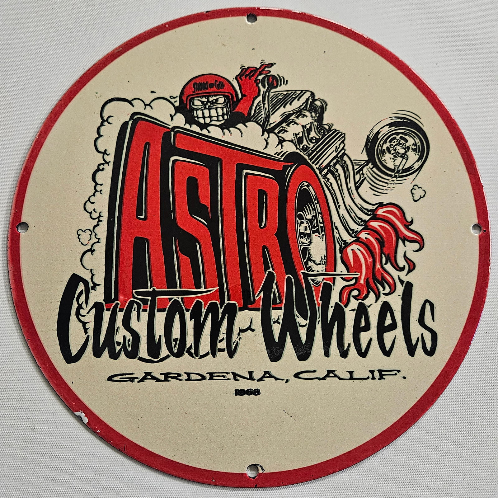 1968 Astro Custom Wheels Porcelain Sign (1 of 2)