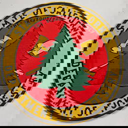 California State Forestry Service Porcelain Emblem Sign
