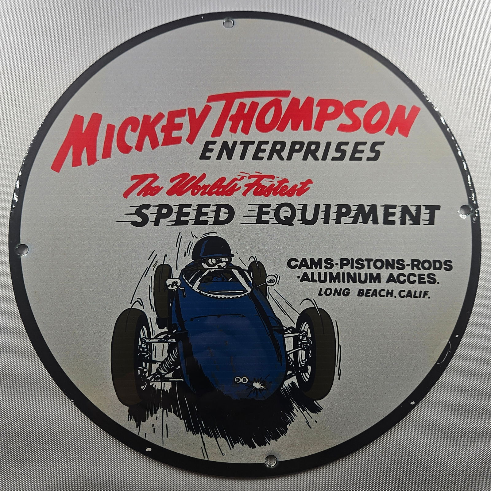 Mickey Thompson Enterprises Speed Equipment 12-inch Porcelain Sign (1 of 2)