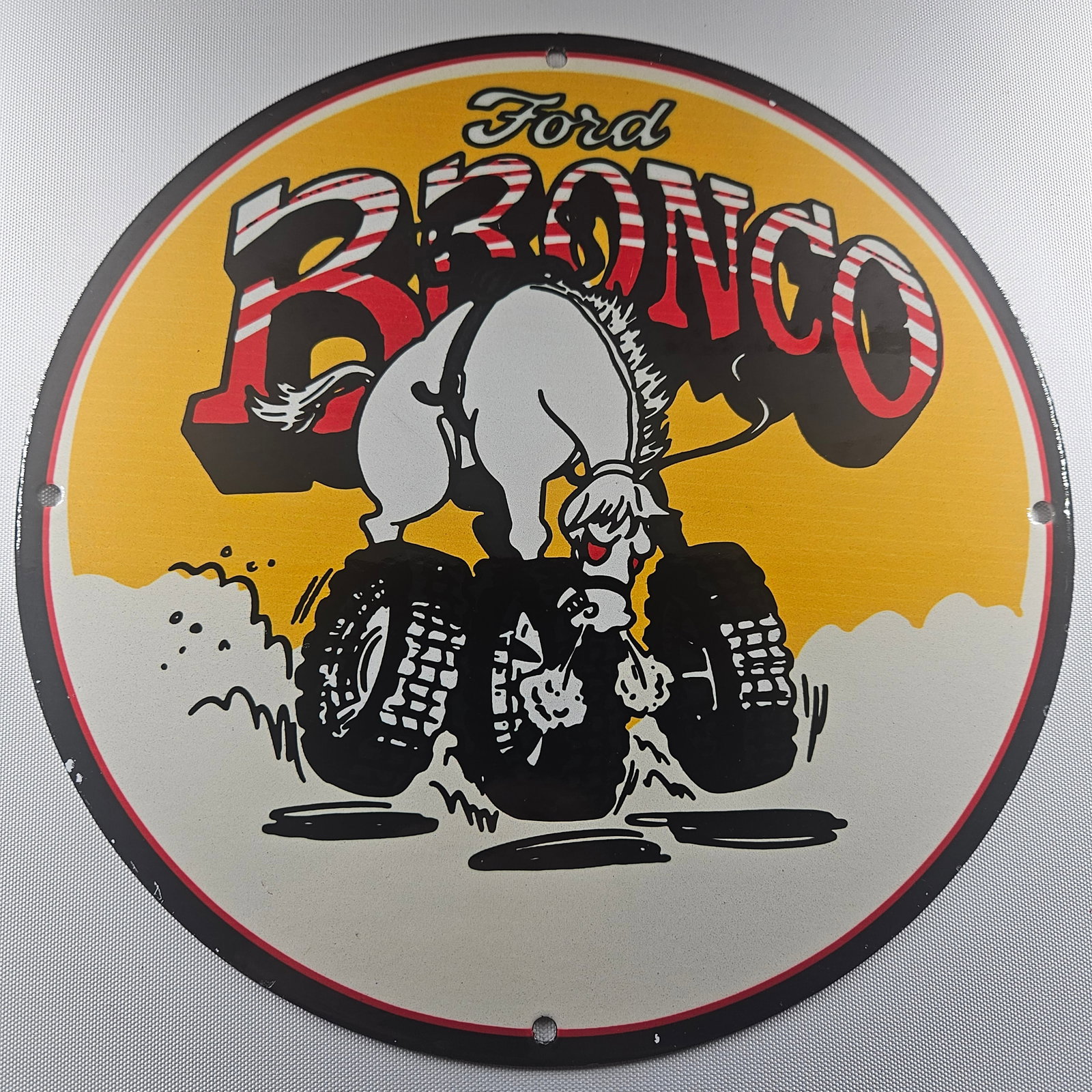 Ford Bronco 12-inch Porcelain Sign (1 of 2)