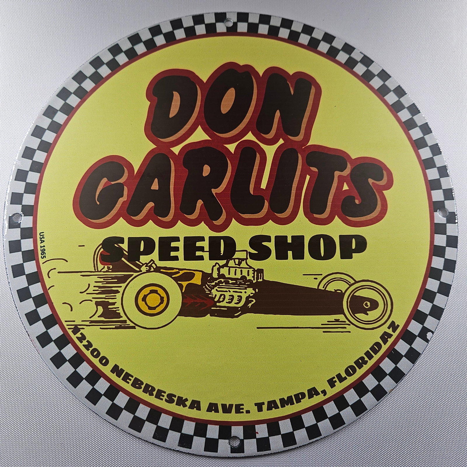1965 Don Carlits Speed Shop 12-inch Porcelain Sign (1 of 2)
