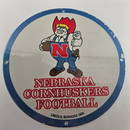 1968 NEBRASKA CORNHUSKERS FOOTBALL GAS OIL GARAGE MAN CAVE PORCELAIN SIGN