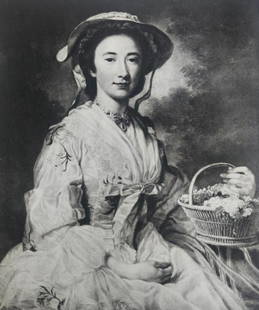 Vintage Photogravure: 'Portrait of Lucy Ebberton' by George Knapton, Professionally Mounted: Immerse yourself in the charm of the 18th century with this vintage photogravure of George Knapton's 'Portrait of Lucy Ebberton'. This print captures the elegance and refined grace of its subject,