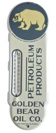 Rare Vintage Porcelain Thermometer - One of a Kind Collectible Oil Company Design
